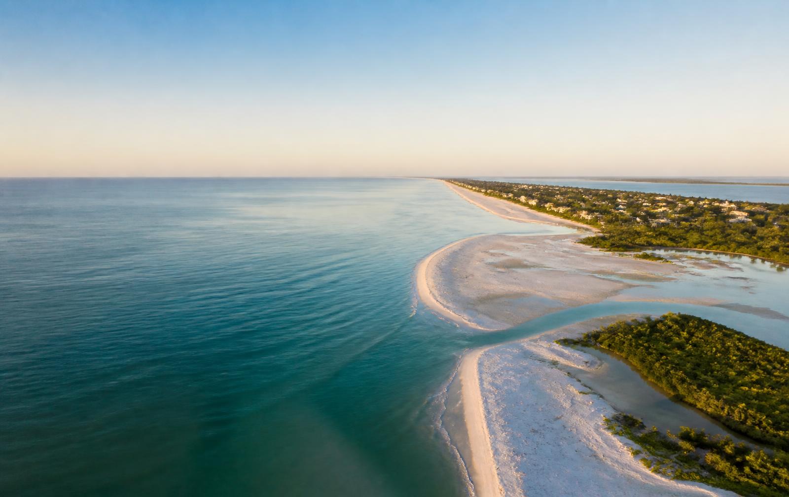 Aerial view of the Southwest Florida coastline